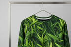 Pázsit Mintás Pulóver - Zöld (Unisex)