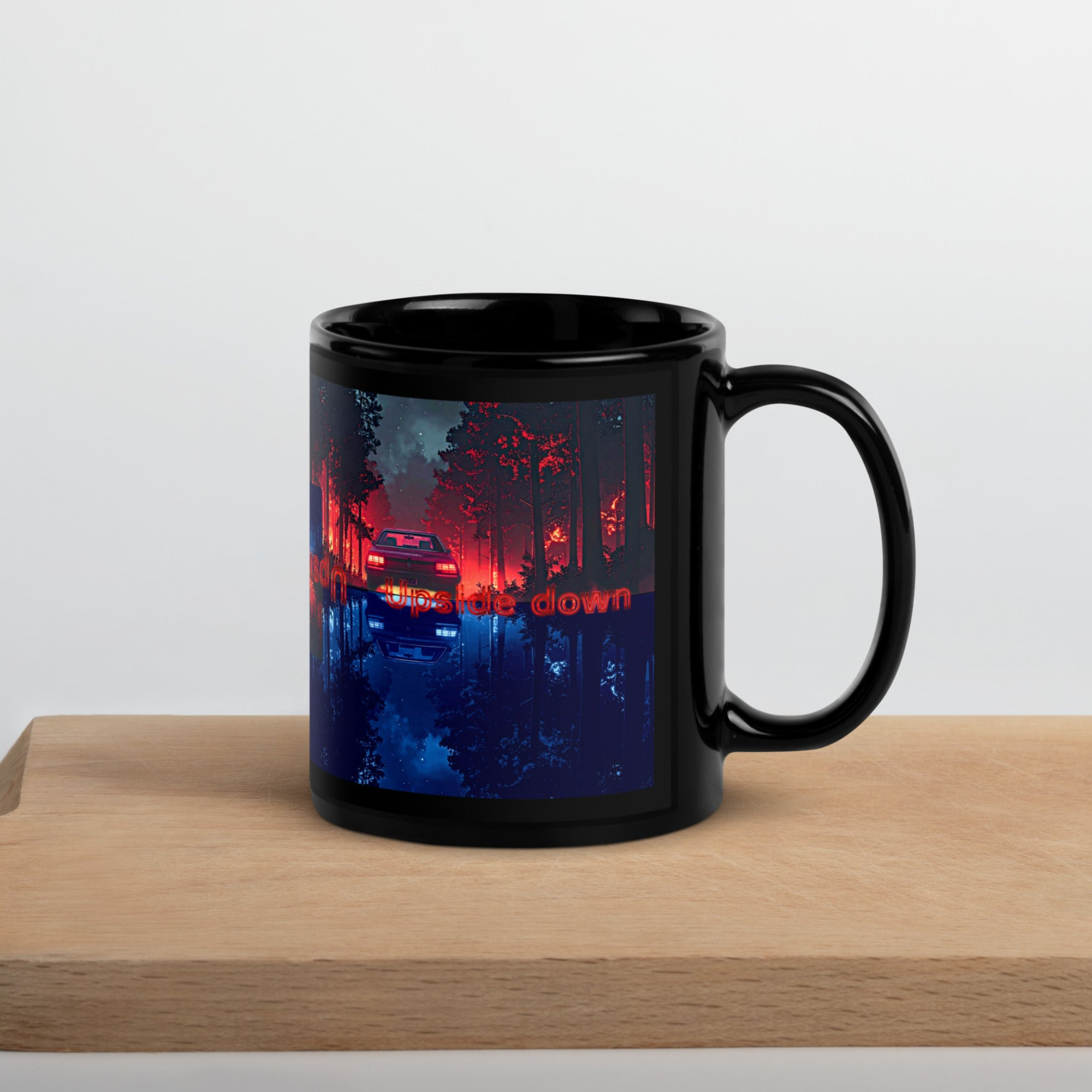 Upside Down Kerámia Bögre - Fekete (11oz)